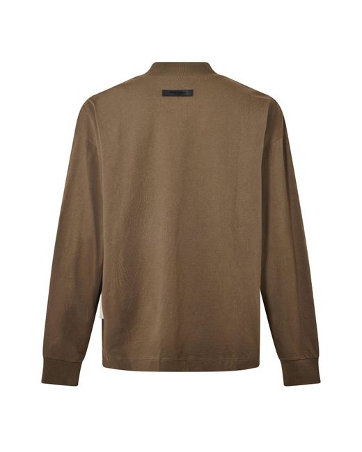 Fear Of God Green Adults Ls Tee Oversized Fit T-Shirt