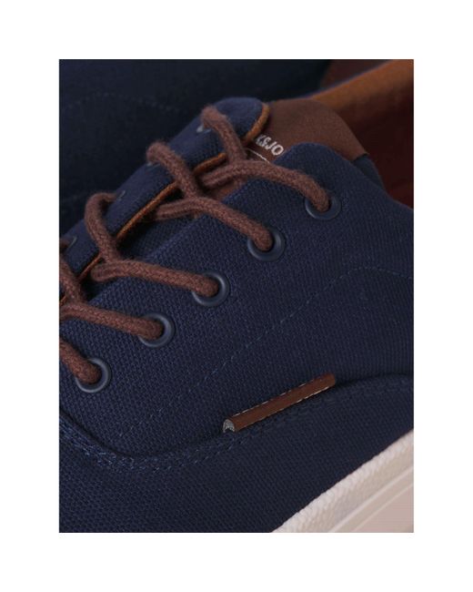 Jack & Jones Blue Islington Canvas Sneakers for men