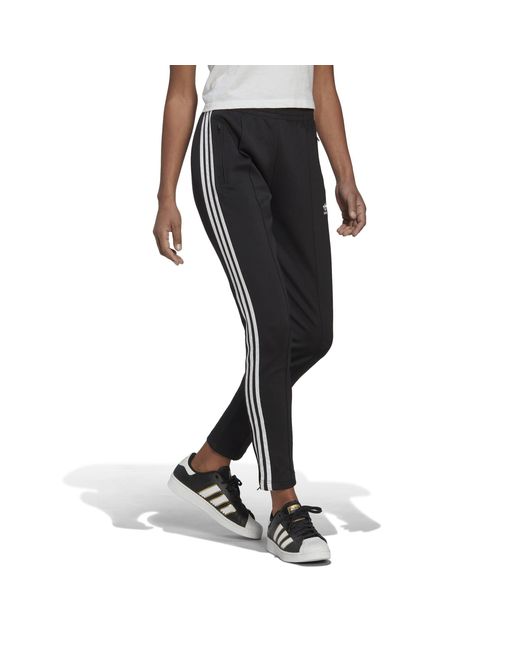 Adidas Originals Black Closed Hem Tapered Fit Tracksuit Joggers