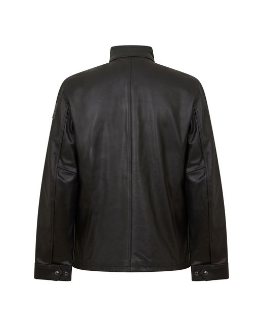 Belstaff Black Grant Leather Jacket for men