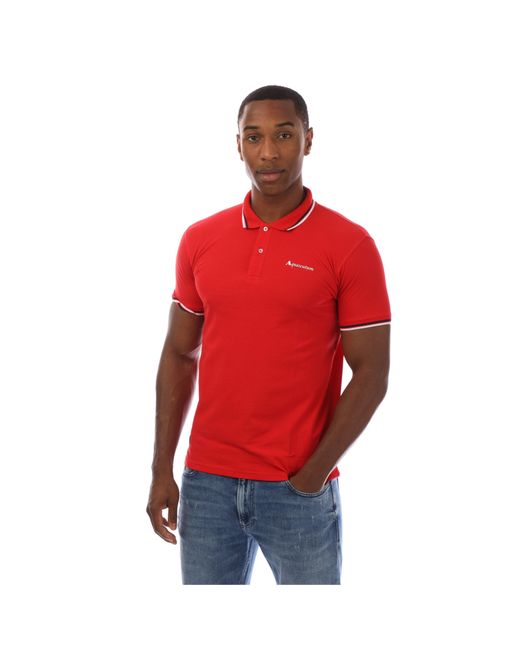 Aquascutum Red Logo Polo Shirt for men