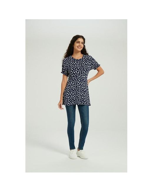 Be You Blue Puff Sleeve Tunic
