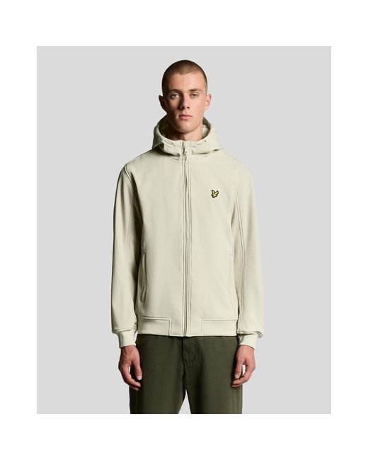 Lyle & Scott White Water-Resistant Windproof Stretch Softshell Jacket for men