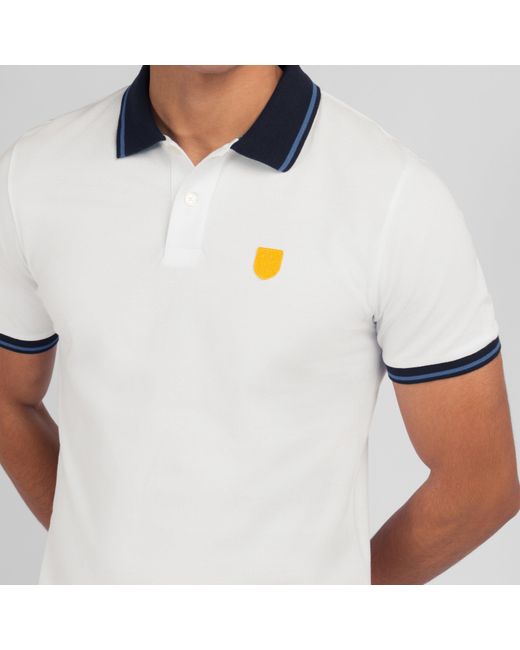 Eden Park White Short-Sleeved Polo Shirt for men