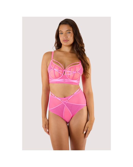 Playful Promises Pink Eddie Crossover High Waist Brief