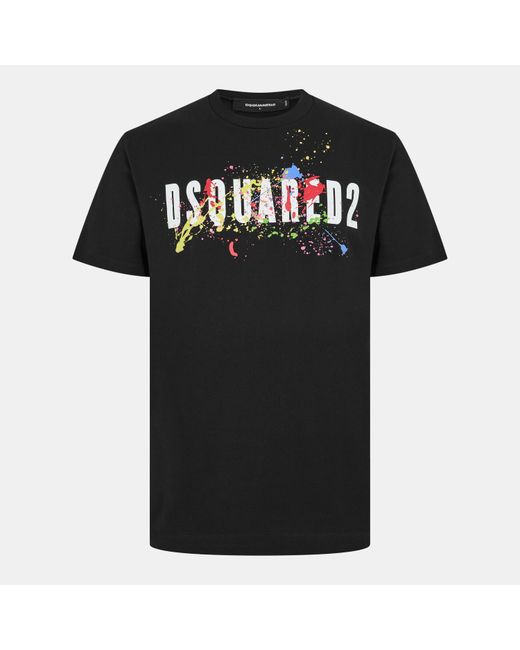DSquared² Black Dsq Splat T-Shirt for men