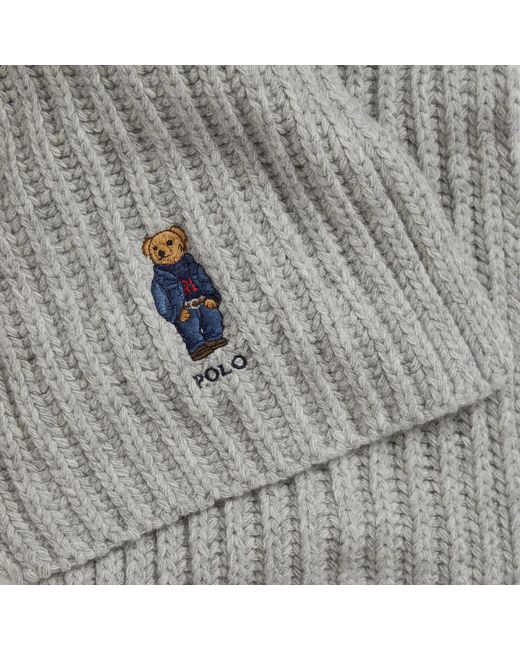 Polo Ralph Lauren Gray Bear Scarf