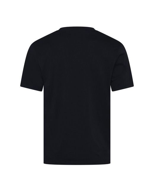C P Company Blue 30/1 Jersey Vertical Logo T-Shirt for men
