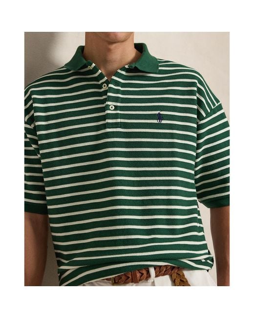 Polo Ralph Lauren Green Knitted Short Sleeve Polo Shirt for men