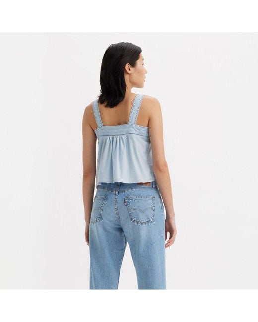 Levi's Blue Cici Tank Woven Cami Vest