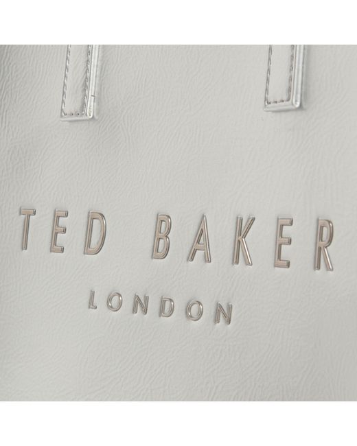 Ted Baker White Icon Small Crinkle Tote Bag