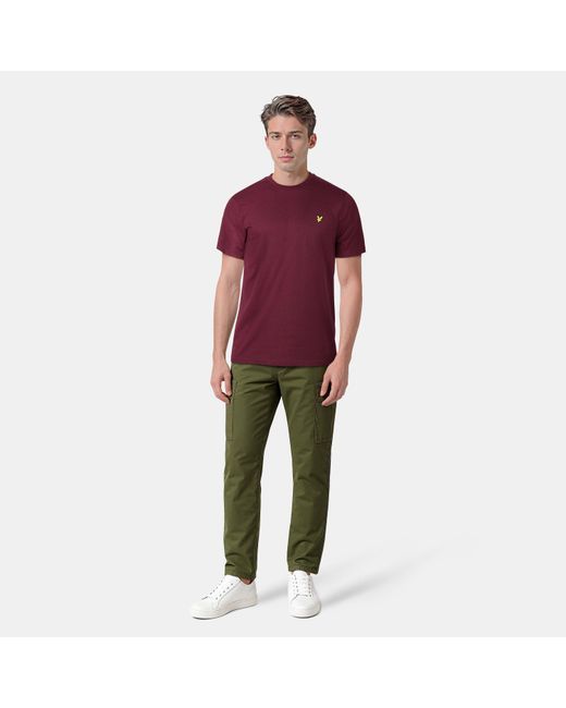 Lyle & Scott Red Basic Logo T Shirt for men