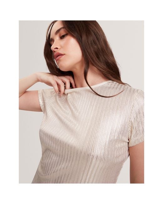 Ted Baker Natural Metallic Slim Fit T-Shirt