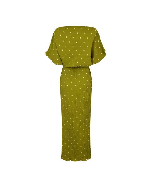 Never Fully Dressed Green Tilly Plisse Maxi Dress