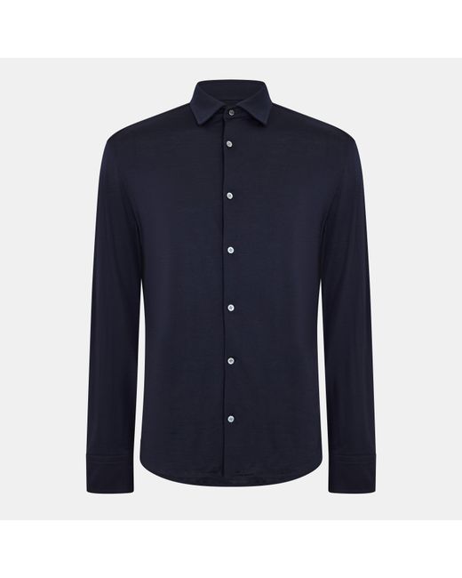 Jacob Cohen Blue Long Sleeve Plain Shirt for men