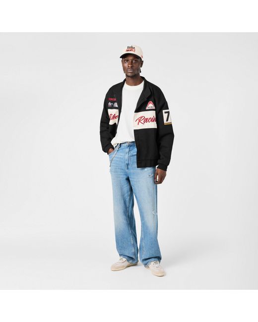 Duke & Dexter Black Bomber Jacket for men