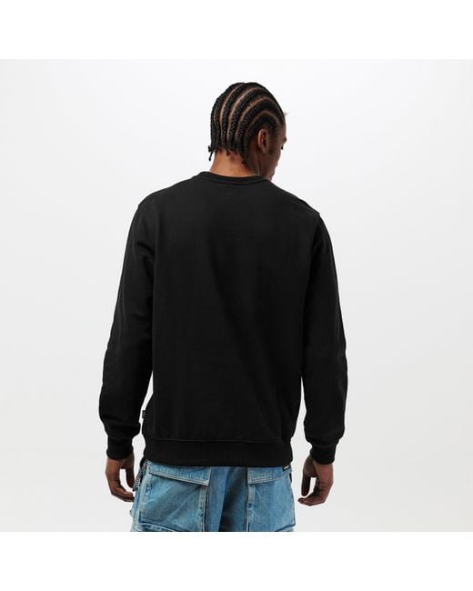 Vans Black Classic Cotton Crew-Neck Relaxed Fit Sweatshirt for men