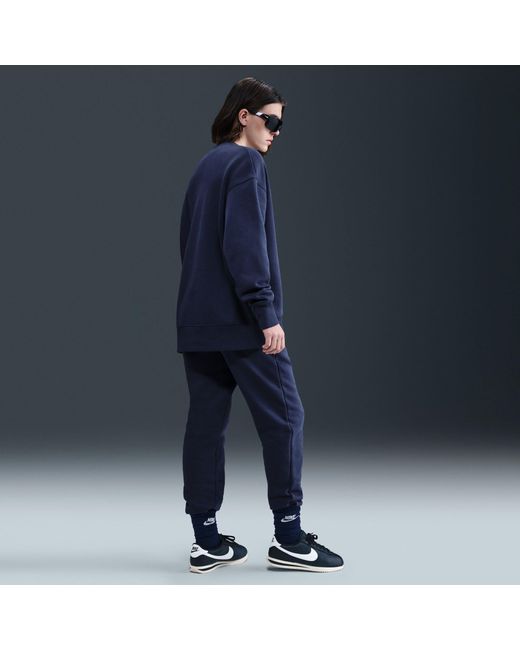 Nike Blue Sportswear Phoenix Fleece Mid-Rise Sweatpants