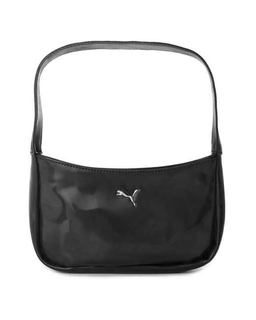 PUMA Black Patent Cat Shoulder Bag
