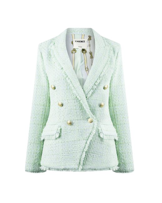 L'Agence Green Kenzie Structured Blazer