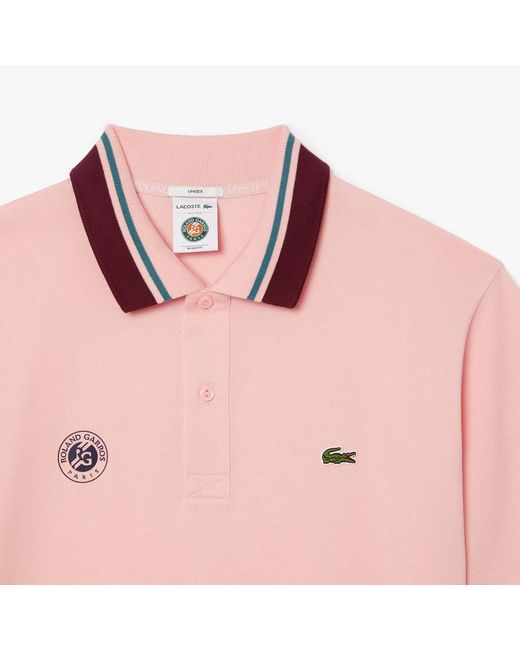 Lacoste Pink Roland-garros Sport Edition Umpire Polo Shirt for men