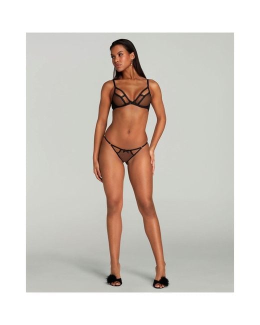 Agent Provocateur Black Fia Plunge Underwired Bra