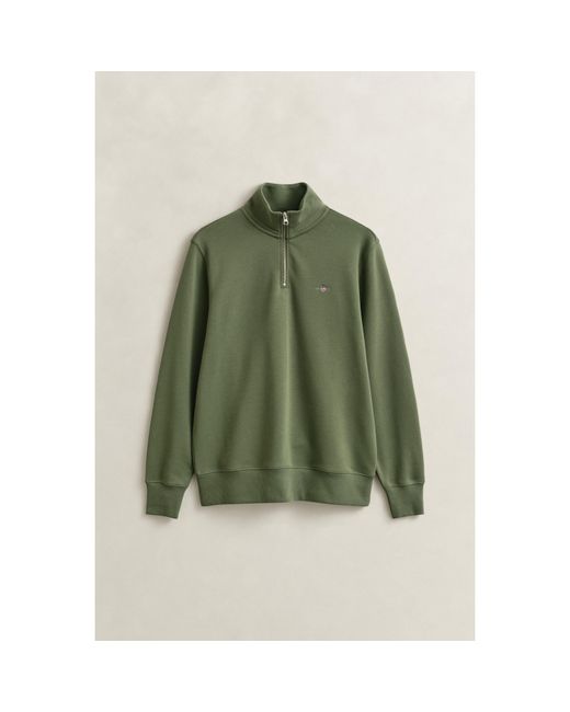 Gant Green Shield Half-Zip Sweatshirt for men