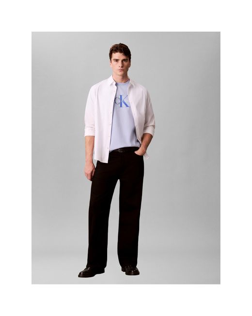 Calvin Klein Blue Monogram T-Shirt for men