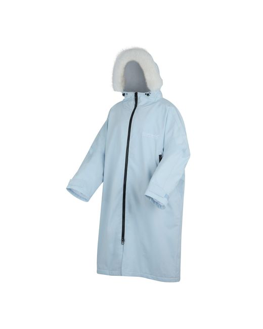 Regatta Blue Adults Waterproof Quick-Drying Fleece-Lined Changing Robe