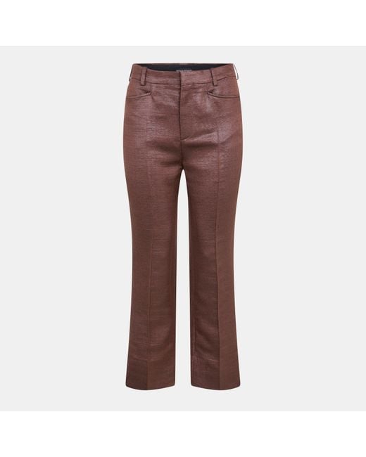 Tom Ford Brown Straight Leg Elasticated Waistband Knitted Trousers