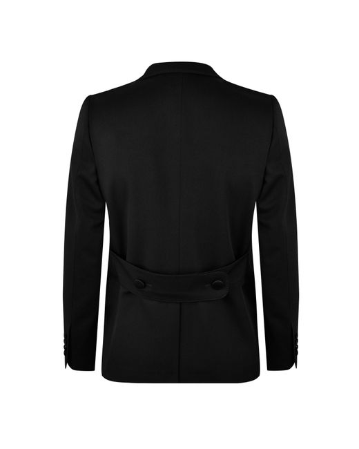 Dolce & Gabbana Black Double Breasted Wool Long Sleeve Formal Jacket for men