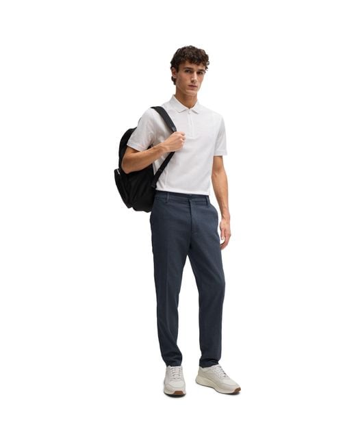 Boss Blue P Kane Straight Leg Trousers for men