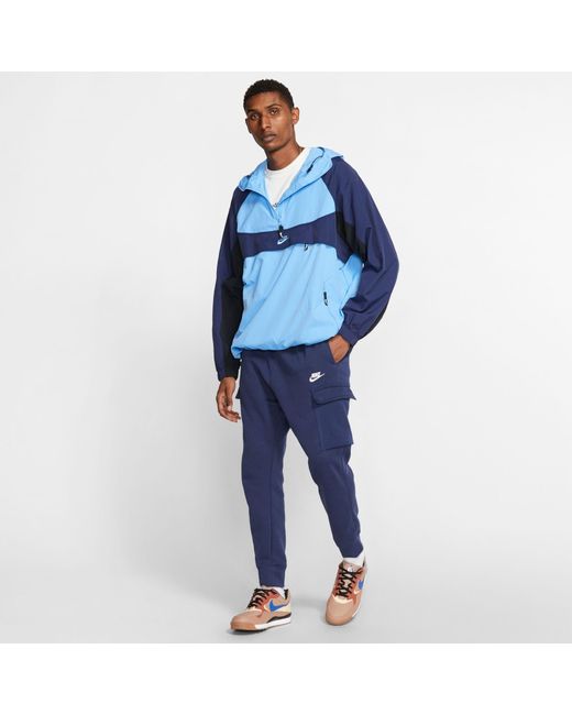 Nike Blue Sportswear Club Fleece Cargo Pants for men