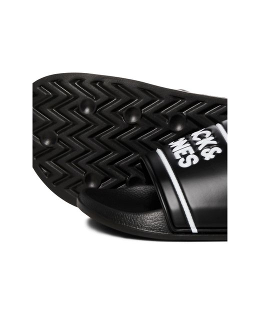Jack & Jones Black Pool Sliders for men