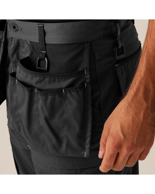 Regatta Black Incursion Workwear Trousers (Regular Leg) for men