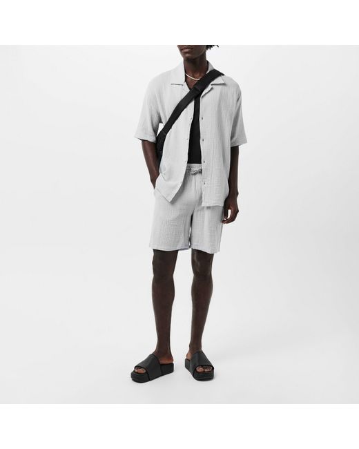 Albam Gray Crinkle Holiday Shirt for men
