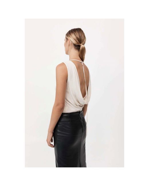 St. Agni Natural Draped Cowl Vest