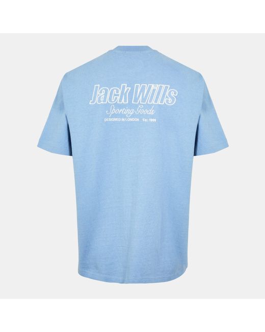 Jack Wills Blue Jw Outline Regular Fit T-Shirt for men