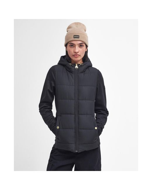 Barbour Blue Bondar Quilted Hooded Hybrid Jacket