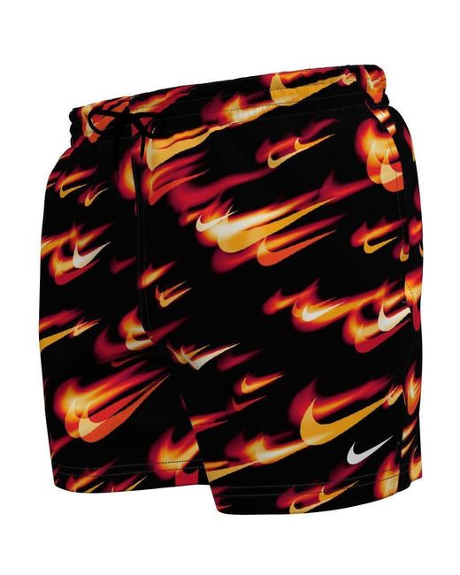 Nike Red Swim Breaker 5 Brief-Lined Volley Short for men