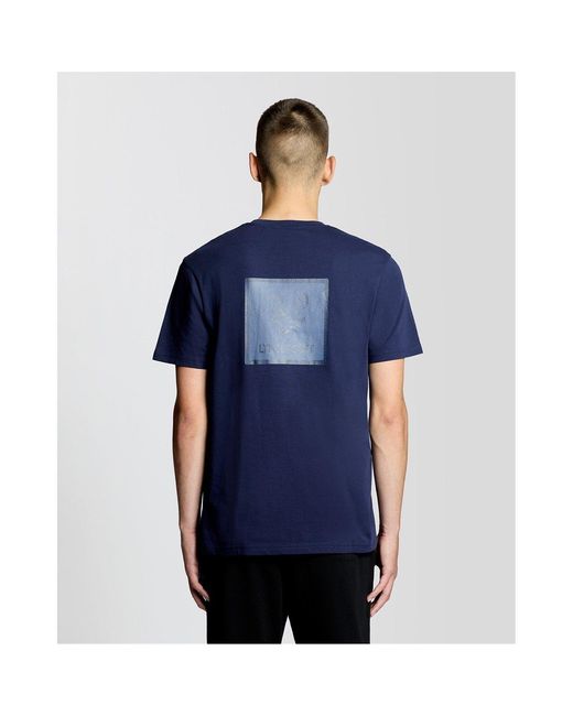 Lyle & Scott Blue Lyle & Scott Back Graphic T-Shirt for men