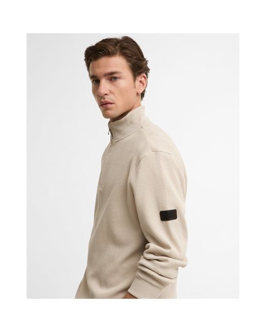 Barbour Natural Quarter Zip Fleece for men