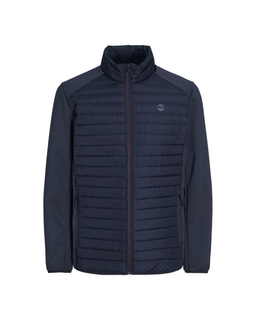 Jack & Jones Blue Lightweight Quilted Puffer Jacket for men
