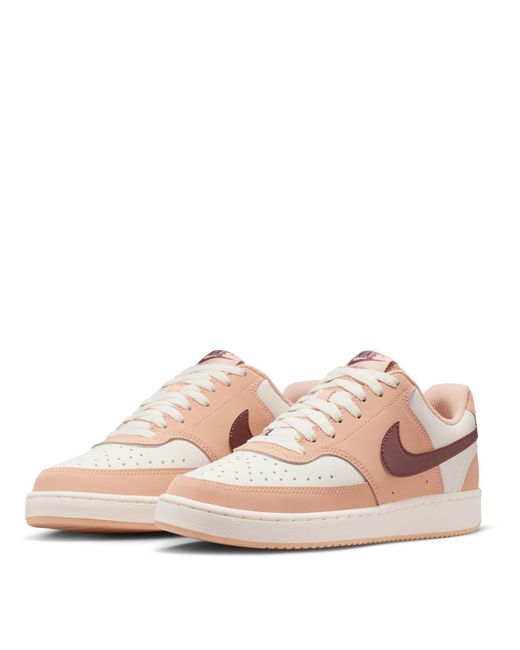 Nike Pink Court Vision Low Next Nature Trainers