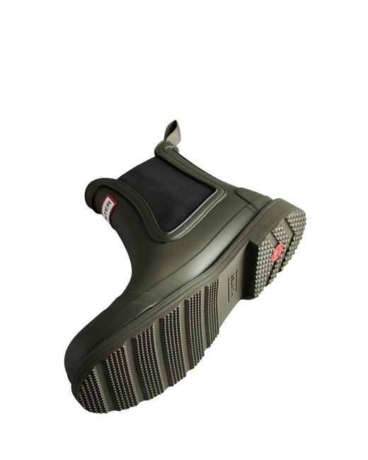 Hunter Green Commando Chelsea Boots for men
