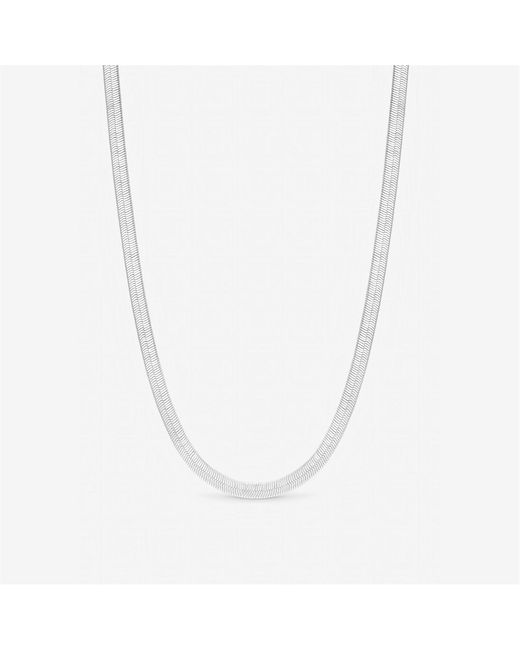 Inicio White Sterling Snake Chain Necklace