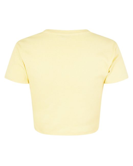 Jack Wills Yellow Cropped Baby Tee Ladies