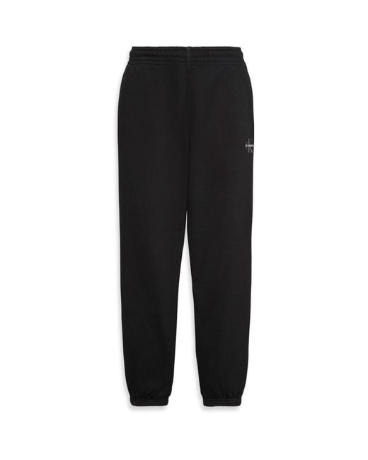 Calvin Klein Black Ckj Mono Closed Hem Fleece Joggers