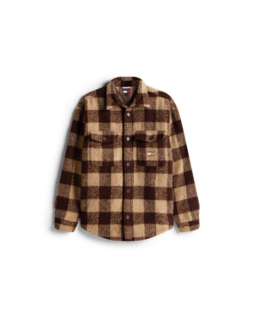 Tommy Hilfiger Brown Check Relaxed Fit Overshirt for men