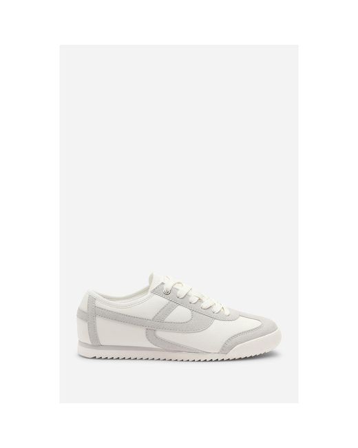 Where's That From Blue Court Lace Up Trainer With Stripe Detail